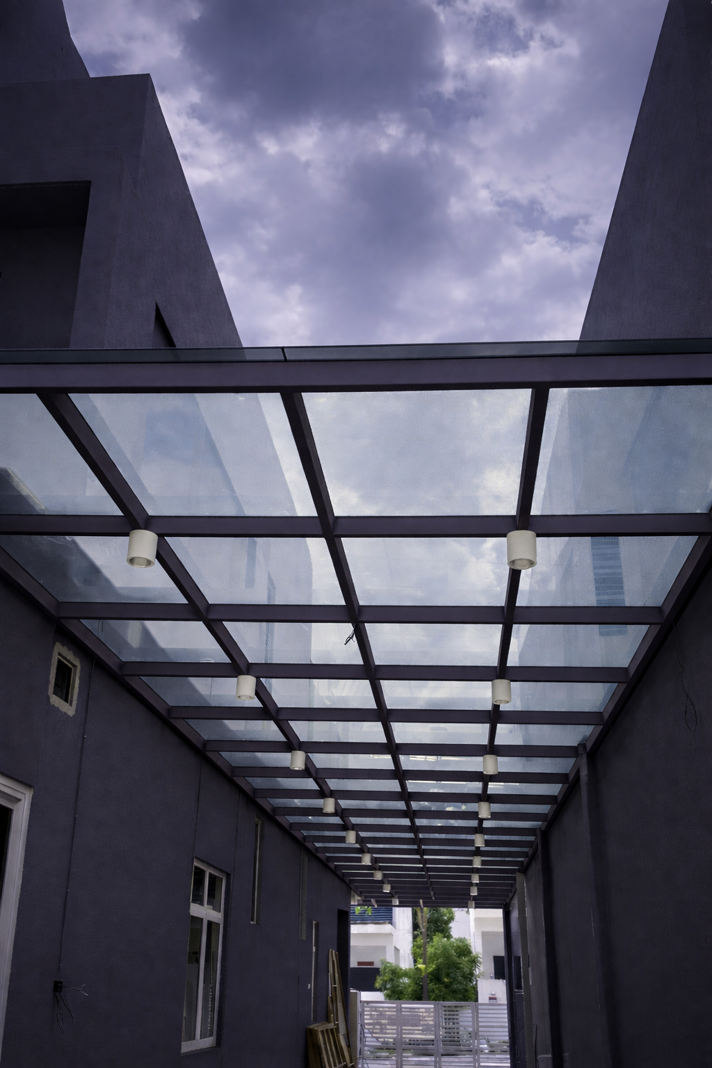 Exterior polycarbonate roof project